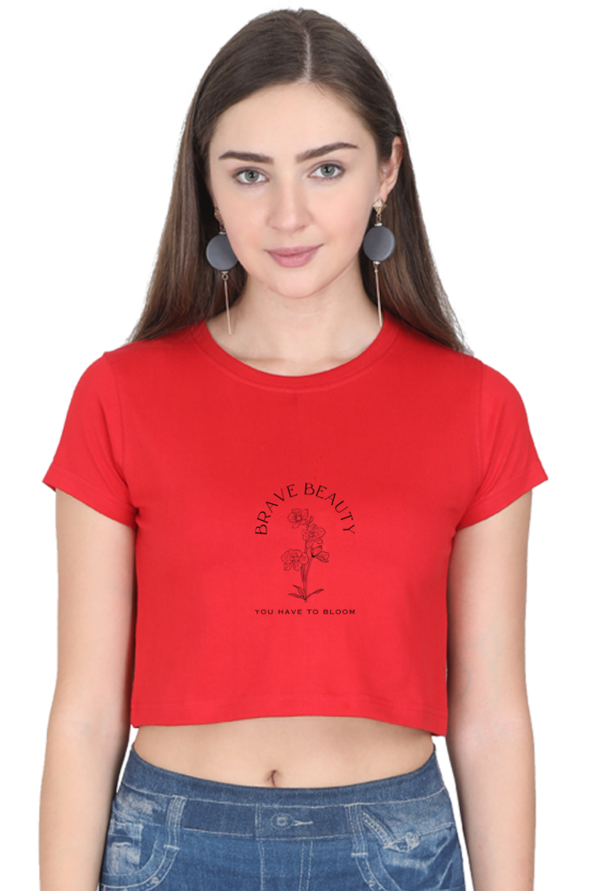 "BRAVE BEAUTY" Crop Top