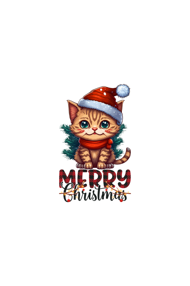 "MERRY CHRISTMAS" | KITTY WISHES | T-shirts For Kitty lovers