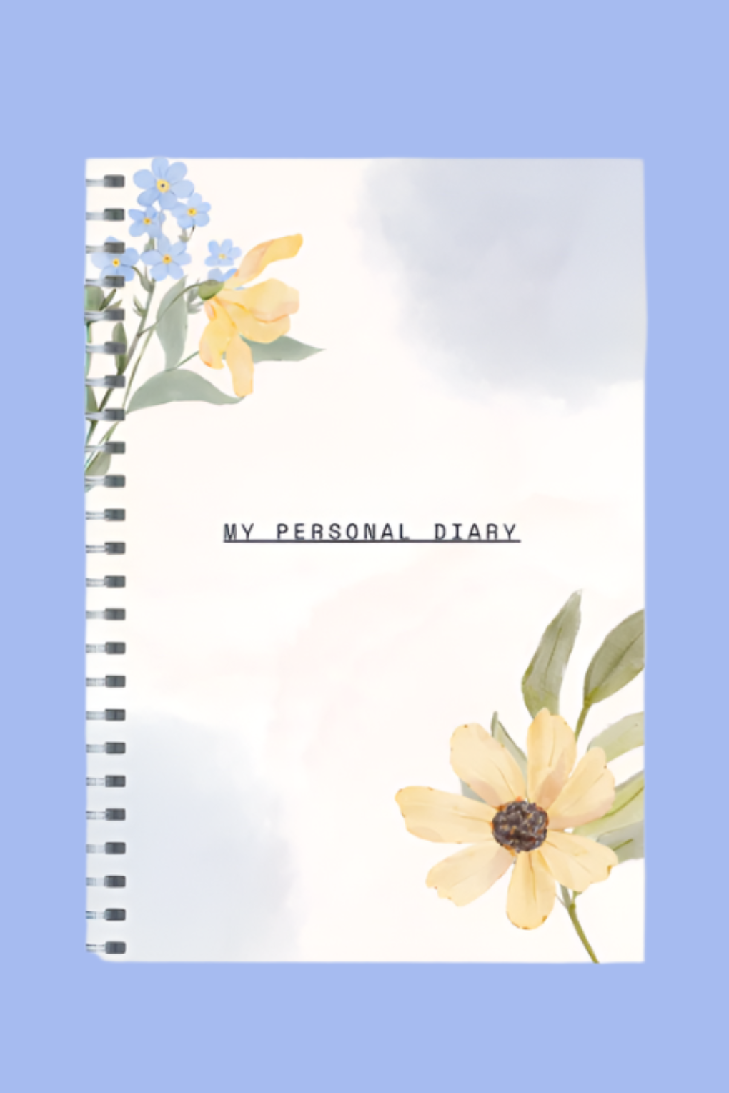 "FLOWER CLOUDS" | Unruled Journal | For Diary Lovers