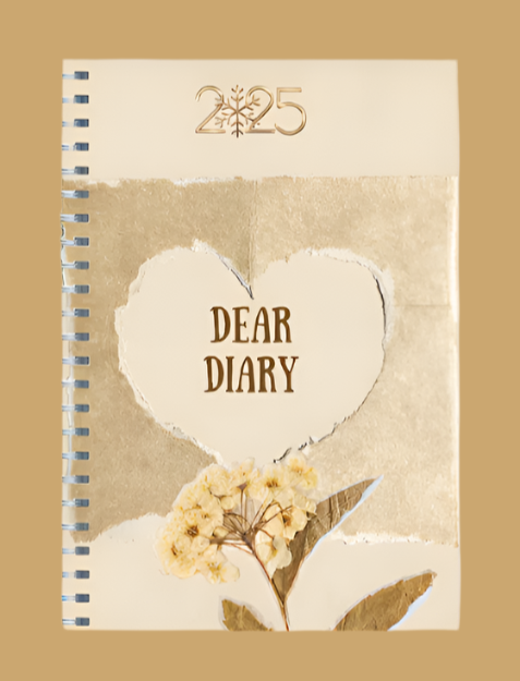 "BEIGE HEART" | Dear Diary | 2025 | Unruled Diary | For Diary Lovers