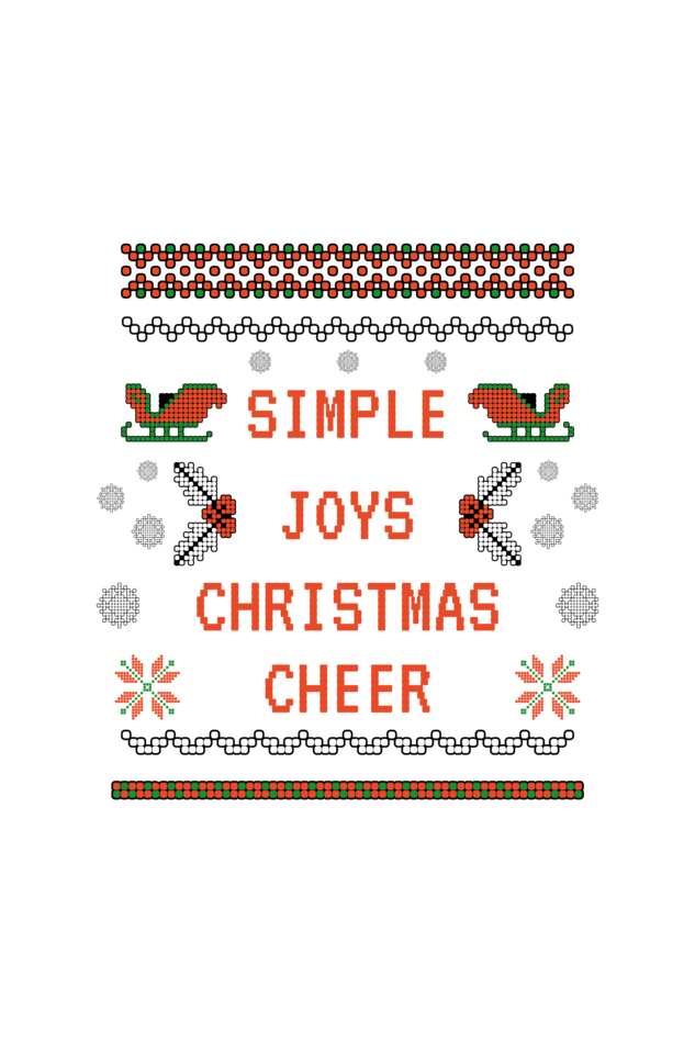 "SIMPLE JOYS CHRISTMAS CHEER" | Full Sleeve | Christmas Casual | Unisex T-shirt