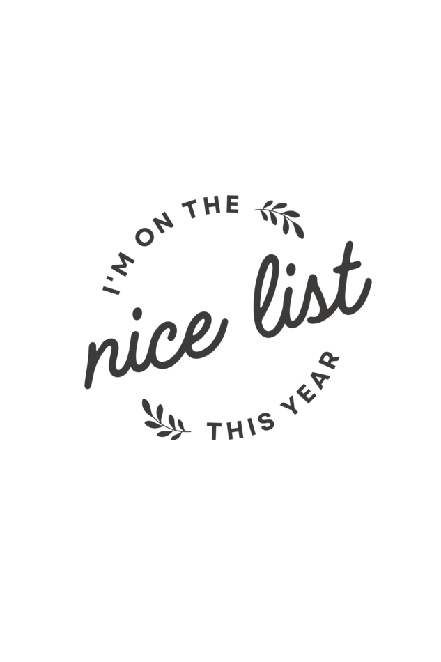 "I AM ON THE NICE LIST THIS YEAR" | Raised Print | Christmas Casuals | Full Sleeve Unisex T-shirt