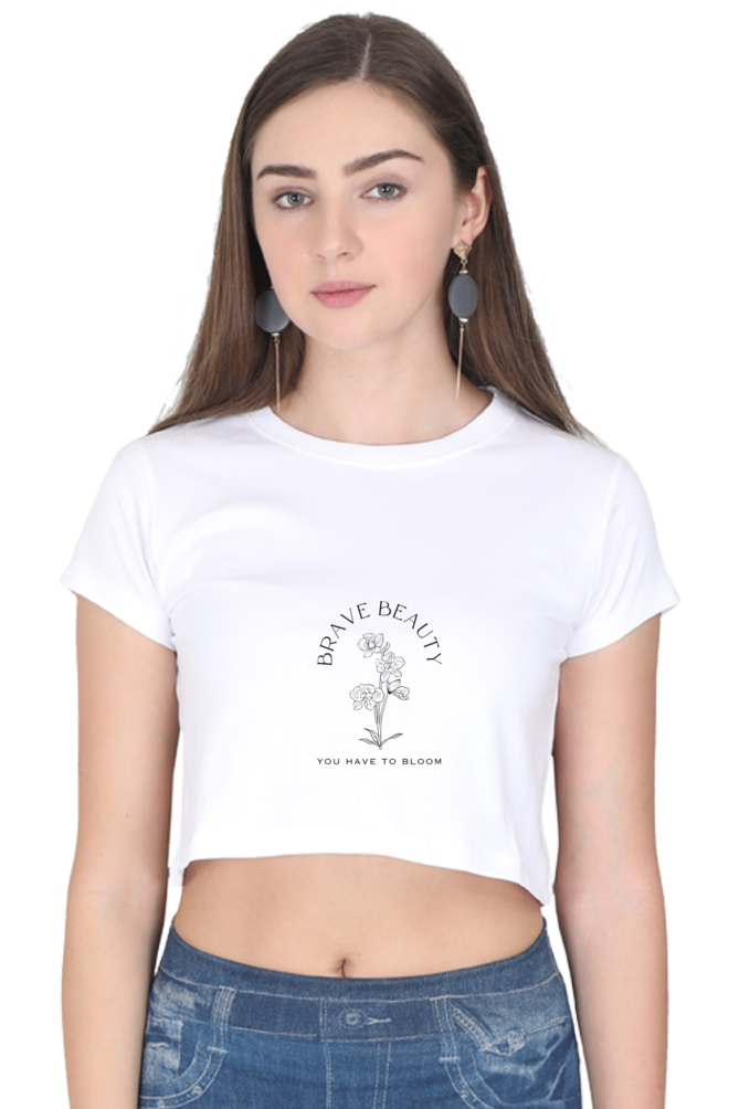 "BRAVE BEAUTY" Crop Top