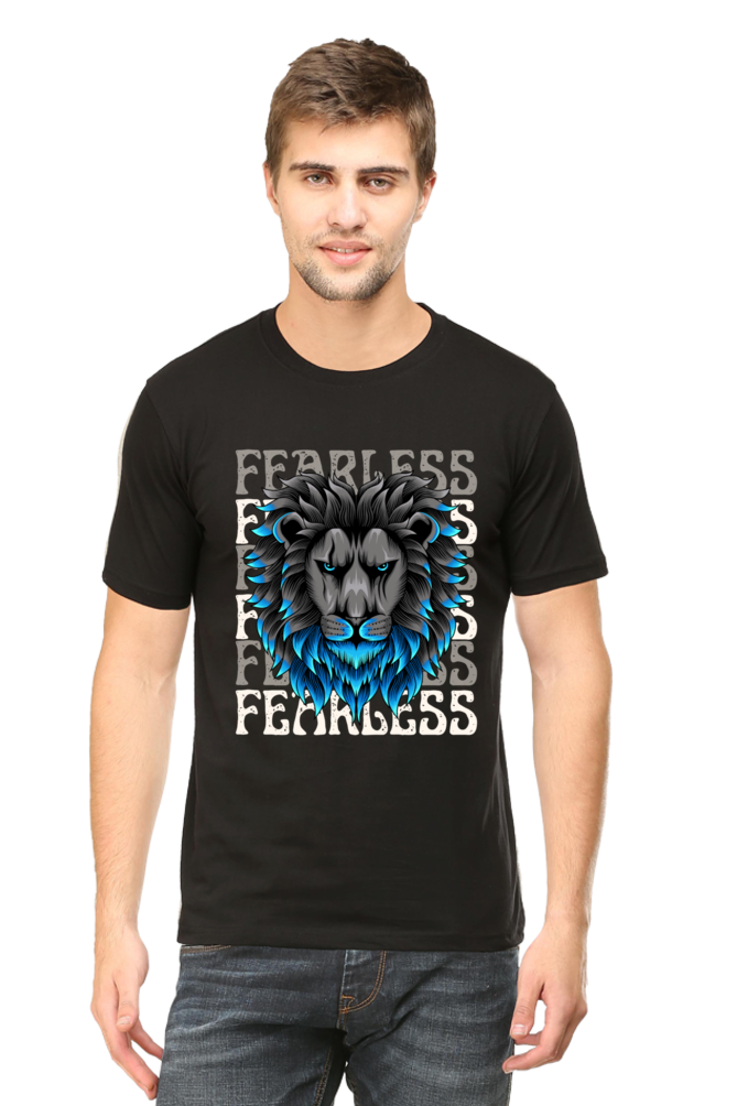 "BLUE LION" Mens Classic T-shirt | Round Neck | Half Sleeves