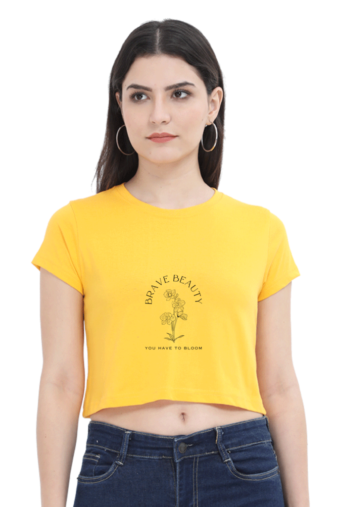 "BRAVE BEAUTY" Crop Top