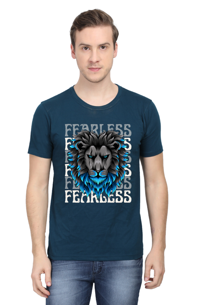 "BLUE LION" Mens Classic T-shirt | Round Neck | Half Sleeves