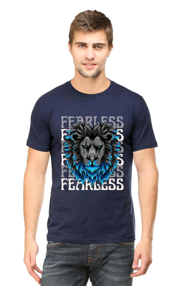 "BLUE LION" Mens Classic T-shirt | Round Neck | Half Sleeves