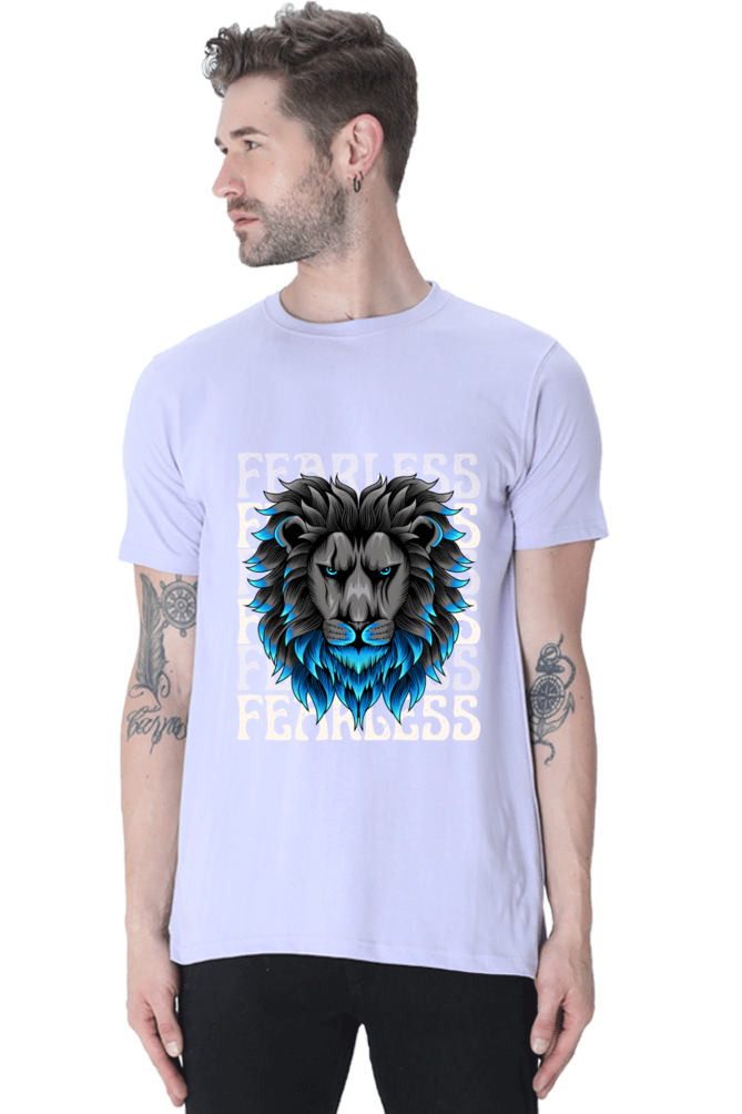 "BLUE LION" Mens Classic T-shirt | Round Neck | Half Sleeves