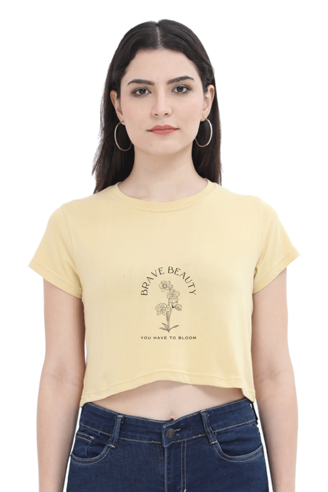 "BRAVE BEAUTY" Crop Top