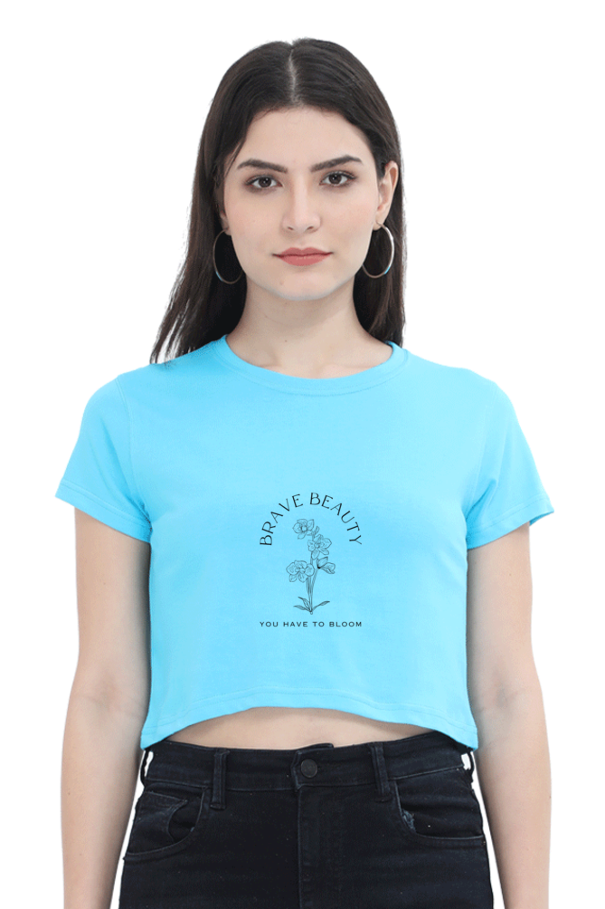 "BRAVE BEAUTY" Crop Top