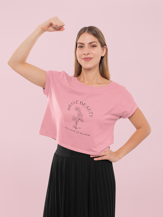 "BRAVE BEAUTY" Crop Top