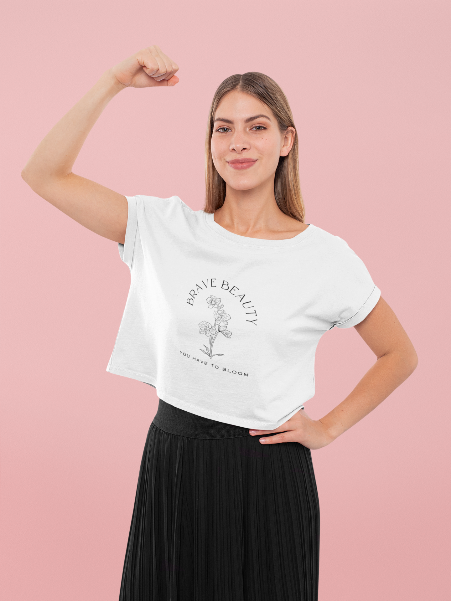 "BRAVE BEAUTY" Crop Top