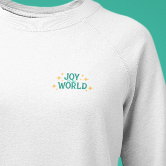 "JOY TO THE WORLD" | Oversized Sweatshirt | Embroidered With Love