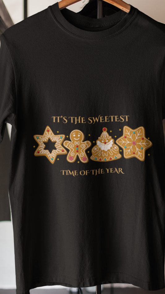 "IT'S THE SWEETEST TIME OF THE YEAR" | Christmas Casual | Unisex T-shirt | Half Sleeve