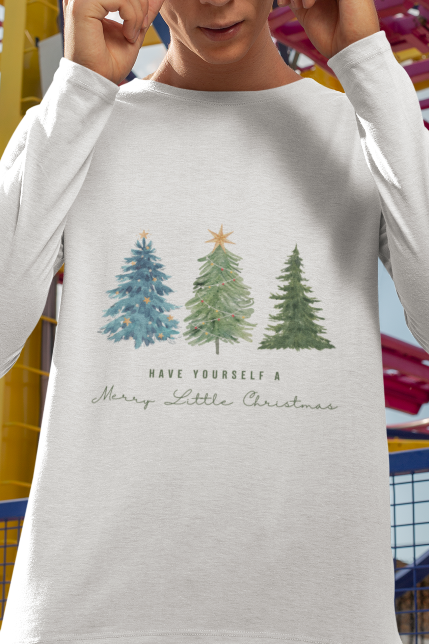 "MERRY CHRISTMAS TREES" | Full Sleeve Unisex T-shirts