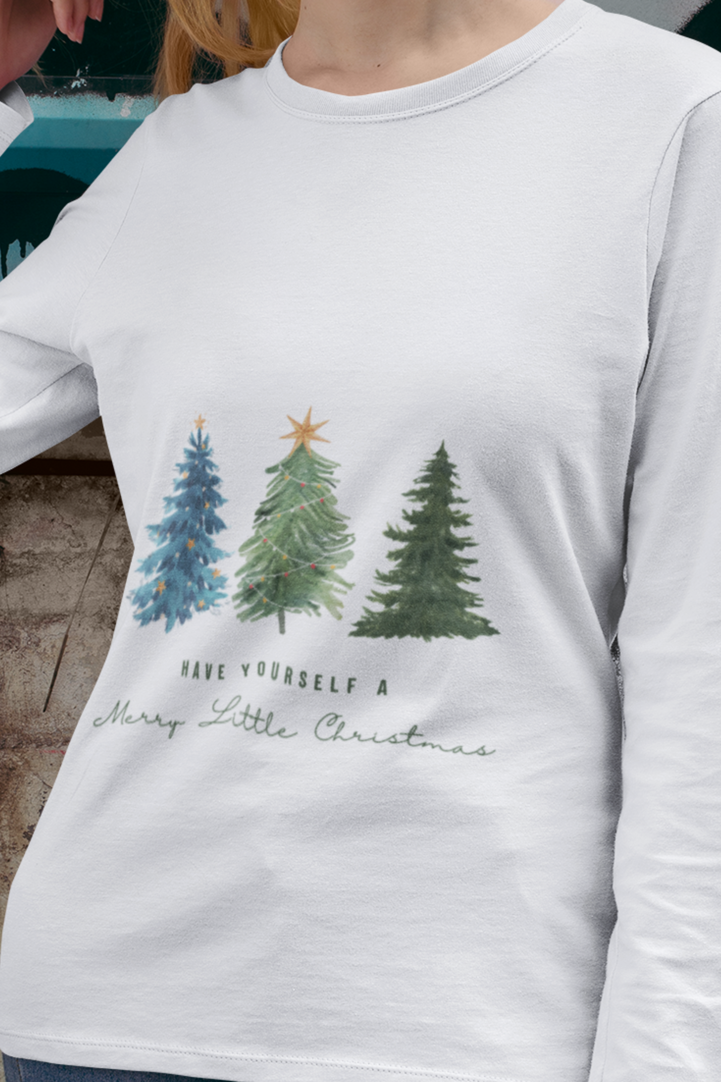 "MERRY CHRISTMAS TREES" | Full Sleeve Unisex T-shirts