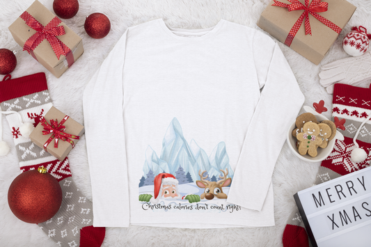 "SANTA ON DIET" | Unisex Casual T-shirt | Full Sleeve