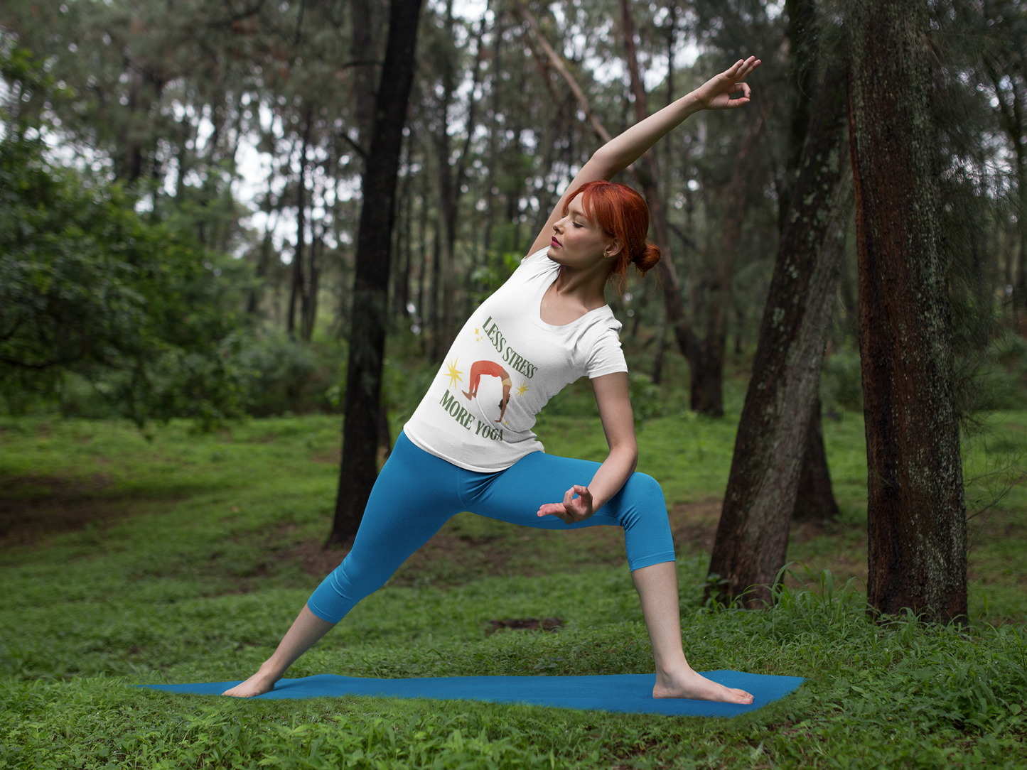 "LESS STRESS MORE YOGA" | T-shirt for the Yoga Lovers