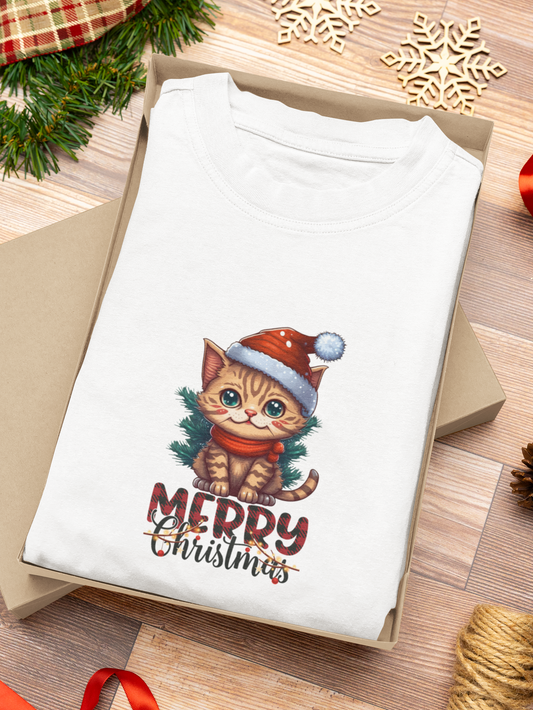 "MERRY CHRISTMAS" | KITTY WISHES | T-shirts For Kitty lovers